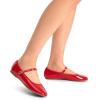 imageDREAM PAIRS Womens Ballet Flats Mary Jane Shoes Round Toe Comfortable Dressy Casual Slipon Work Daily Soft Flat ShoesRedpat