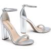 imageDREAM PAIRS Womens HiChunk High Heel Pump SandalsSilver