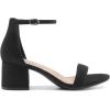 imageDREAM PAIRS Womens LowChunk Low Heel Pump SandalBlacksuede