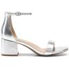 imageDREAM PAIRS Womens LowChunk Low Heel Pump SandalSilvermetallic