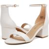 imageDREAM PAIRS Womens LowChunk Low Heel Pump SandalWhite