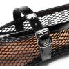 imageDREAM PAIRS Womens Mesh Ballet Flats Dressy Round Toe Comfortable Mary Jane Flat Shoes with Buckle StrapBlack