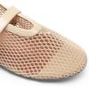 imageDREAM PAIRS Womens Mesh Ballet Flats Dressy Round Toe Comfortable Mary Jane Flat Shoes with Buckle StrapNude