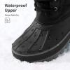 imageDREAM PAIRS Girls Boys Snow Boots WaterResistant Outdoor Warm Cozy AntiSlip Mid Calf Faux Fur Lining Winter Shoes for LittleBig KidsBlack