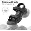 imageDREAM PAIRS Mens Arch Support Hiking Sandals Sport Outdoor Athletic Comfortable Summer Beach Water SandalsBlack