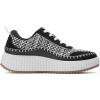 imageDREAM PAIRS Women Chunky City Tweed Comfortable Casual Platform Fashion SneakerBlackWhite