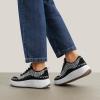 imageDREAM PAIRS Women Chunky City Tweed Comfortable Casual Platform Fashion SneakerBlackWhite