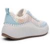 imageDREAM PAIRS Women Chunky City Tweed Comfortable Casual Platform Fashion SneakerBlueRainbowknit