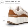 imageDREAM PAIRS Women Chunky City Tweed Comfortable Casual Platform Fashion SneakerBrown Beige