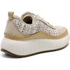 imageDREAM PAIRS Women Chunky City Tweed Comfortable Casual Platform Fashion SneakerKhakiknit