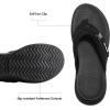 imageDREAM PAIRS Womens Arch Support Flip Flops Comfortable Thong SandalsBlack