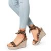 imageDREAM PAIRS Womens Open Toe Espadrilles Wedges Tie Lace Up Cute Ankle Strap Platform Sandals Dressy ShoesLeopardsuede