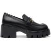 imageWomen Loafers Platform Chunky Heel Slip On Lug Sole Casual Dressy Office Business ShoesBlackpu