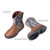 imageDREAM PAIRS Boys Girls Cowboy Boots Kids Western Riding Mid Calf Boots with Side Zipper ToddlerLittle KidBig KidBrownCamo