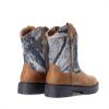 imageDREAM PAIRS Boys Girls Cowboy Boots Kids Western Riding Mid Calf Boots with Side Zipper ToddlerLittle KidBig KidBrownCamo