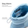 imageDREAM PAIRS Boys Girls Snow Boots WaterResistant Outdoor Warm Cozy AntiSlip Mid Calf Faux Fur Lining Winter Shoes for ToddlerLittleBig KidsBlue