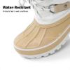 imageDREAM PAIRS Boys ampamp Girls Faux FurLined Winter Snow Boots for LittleBig KidsBeigeWhite