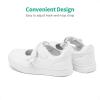 imageDREAM PAIRS Kids Girls Mary Jane Sneakers Strap Toddler Little Girls School Shoes Soft Walking Party Flat ShoesWhite