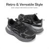 imageDREAM PAIRS Boys Girls Kids Sneakers Tennis Running Shoes Laceup Unisex LilLegends Lightweight Breathable Walking ShoesBlack