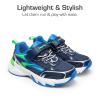 imageDREAM PAIRS Boys Girls Shoes Kids Tennis Athletic Running Footwear Breathable Walking Sneakers for LittleBig KidNavyNeon Green