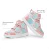 imageDREAM PAIRS Girls Shoes Toddler Sneakers Kids High Top Shoes with Hook and Loop Storybook Casual Walking ShoesPinkRainbow