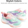imageDREAM PAIRS Kids Girls Sneakers Jelly Sole Lace up Shoes Lightweight Walking Shoes for Girls BoysMulti