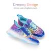 imageDREAM PAIRS Kids Girls Sneakers Zipper Casual Shoes Jelly Sole Sports Shoes Lightweight Walking ShoesBlue