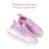 imageDREAM PAIRS Kids Girls Sneakers Zipper Casual Shoes Jelly Sole Sports Shoes Lightweight Walking ShoesPink