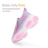 imageDREAM PAIRS Kids Girls Sneakers Zipper Casual Shoes Jelly Sole Sports Shoes Lightweight Walking ShoesPink