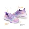 imageDREAM PAIRS Kids Girls Sneakers Zipper Casual Shoes Jelly Sole Sports Shoes Lightweight Walking ShoesPurple