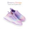 imageDREAM PAIRS Kids Girls Sneakers Zipper Casual Shoes Jelly Sole Sports Shoes Lightweight Walking ShoesPurple