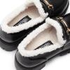 imageDREAM PAIRS Loafers for Women Platform Chunky Loafers Slip On Casual ShoesBlackfurry
