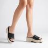 imageDREAM PAIRS Platform Espadrille Sandals for Women Wedges Slides Slip on Bohemia Sandals Flatform Open Toe Beach Sandals Dressy Outdoor Summer ShoesBlack