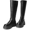 imageDREAM PAIRS Knee High Boots Comfortable Chunky Platform RoundToe Side Zip Boots for WomenBlack