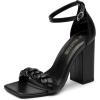 imageDREAM PAIRS Womens Heels for Women Braided Open Toe Ankle Strap High Block Chunky Heel Sandals Party Wedding Dress Pumps ShoesBlack