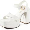 imageDREAM PAIRS Womens Platform Chunky Heels Square Open Toe Ankle Strap High Heeled Sandals Y2K Shoes for Party BrunchWhite