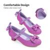 imageDREAM PAIRS Girls Dress Shoes Toddler Little Girls Heels Mary Jane Princess Shoes with Interchangeable Bow for Flower Girl Wedding PartyPurple