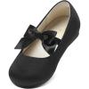 imageDream Pairs Girls Dress Shoes Mary Jane Flower Girl Bow Ballet Flats for Wedding Party ToddlerLittle KidSophia22black