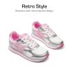 imageDREAM PAIRS Girls Sneakers Laceup Tennis Running Casual Footwear LilLegends Lightweight Classic Walking Shoes for LittleBig KidPinkSilver