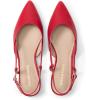 imageDREAM PAIRS Slingback Flats for Women PointedToe Elegant Womens Ballet Flats with Buckle Strap Classic Low Heel Dress Shoes for Casual Work Office PartyRed