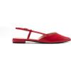 imageDREAM PAIRS Slingback Flats for Women PointedToe Elegant Womens Ballet Flats with Buckle Strap Classic Low Heel Dress Shoes for Casual Work Office PartyRed