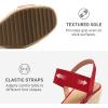 imageDREAM PAIRS Womens Open Toe Espadrilles Dressy Platform Sandals Slip on Elastic Ankle Strap Wedges SandalsRed