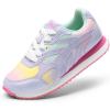 imageDREAM PAIRS Girls Sneakers Laceup Tennis Running Casual Footwear LilLegends Lightweight Classic Walking Shoes for LittleBig KidRainbowPurple