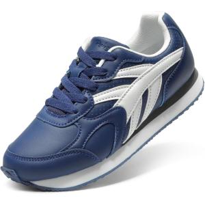 imageDREAM PAIRS Girls Sneakers Laceup Tennis Running Casual Footwear LilLegends Lightweight Classic Walking Shoes for LittleBig KidNavy