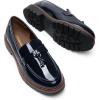 imageDREAM PAIRS Loafers for Women Slip On Loafer Comfortable Dressy Casual Business Office ShoesNavy