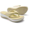 imageDREAM PAIRS Platform Flip Flops for Women Cushioned Thong Sandals with Soft Eva Foam Insole Lightweight Lycra fabric Comfort Dressy Slides Slippers for Summer BeachBeige