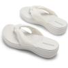 imageDREAM PAIRS Platform Flip Flops for Women Cushioned Thong Sandals with Soft Eva Foam Insole Lightweight Lycra fabric Comfort Dressy Slides Slippers for Summer BeachWhite