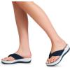 imageDREAM PAIRS Platform Flip Flops for Women Cushioned Thong Sandals with Soft Eva Foam Insole Lightweight Lycra fabric Comfort Dressy Slides Slippers for Summer BeachNavy
