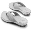 imageDREAM PAIRS Platform Flip Flops for Women Cushioned Thong Sandals with Soft Eva Foam Insole Lightweight Lycra fabric Comfort Dressy Slides Slippers for Summer BeachGrey