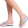 imageDREAM PAIRS Platform Flip Flops for Women Cushioned Thong Sandals with Soft Eva Foam Insole Lightweight Lycra fabric Comfort Dressy Slides Slippers for Summer BeachGrey